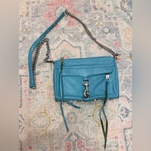 Rebecca Minkoff Mini M.A.C in Teal + Silver